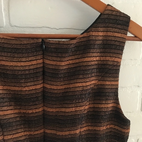 Vintage Joseph Ribkoff Maxi dress Gown Formal Black/Bronze Metallic 8 - Picture 9 of 15